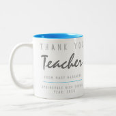 Dank je leraar tweekleurige koffiemok (Links)