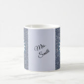 Dank je leraar waardering blauwe mozaïekTegels Koffiemok (Center)