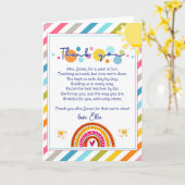 dank je leraar Waardering regenboog wolk gedicht Kaart (Gele Bloem)