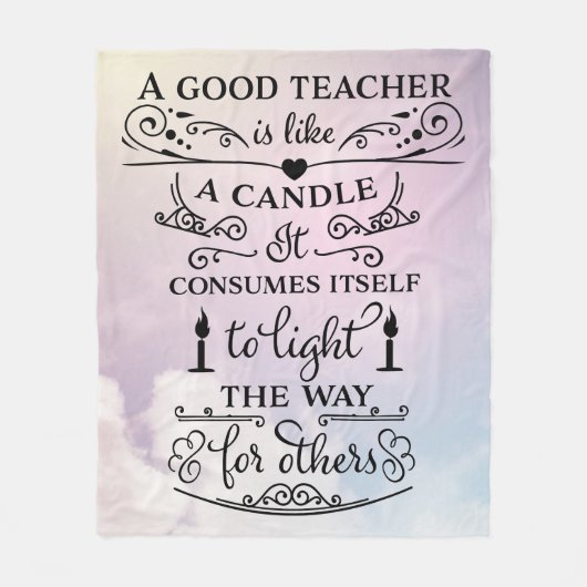 Dank je leraren fleece deken (Voorkant)