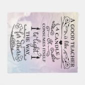 Dank je leraren fleece deken (Voorkant (Horizontaal))