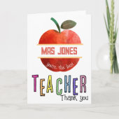 dank je lerarenwaardering je bent de beste bedankkaart (Voorkant)