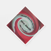 Dank je lesgeven schoolgeld Bedankt maaltijden Servet (Hoek)