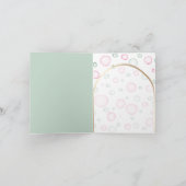 Dank je | Levendige leuke roze en groene bubbels Bedankkaart (Binnen)