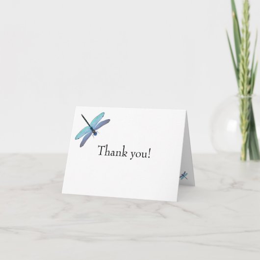 Dank je! Libelle Wenskaart Kaart (Voorkant)
