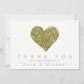 dank je , liefje hart en paar initialen , elegant kaart (Voorkant)