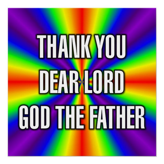 DANK JE LIEVE HEER GOD DE VADER PERFECT POSTER (Voorkant)
