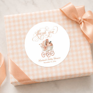 Dank Je Lieve Pompoen Baby Shower Ronde Sticker