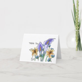 Dank je lillies bedankkaart