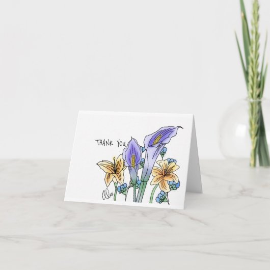 Dank je lillies bedankkaart (Voorkant)
