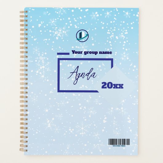 Dank je & Logo & Tekst personaliseer Planner (Voorkant)