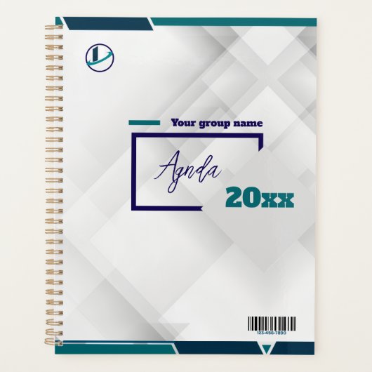 Dank je & Logo & Tekst personaliseer Planner (Voorkant)