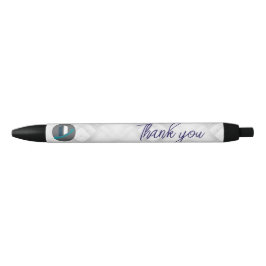 Dank je & Logo wit Zwarte Inkt Pen