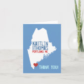 Dank je - Maine - Aanpasbaar Bedankkaart (Voorkant)