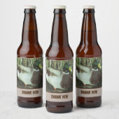 Dank je Mallard Duck Foto Natuur Lake Bird Bier Etiket (Flessen)