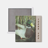 Dank je Mallard Duck Foto Natuur Lake Bird Magneet (Voorkant / Achterkant)