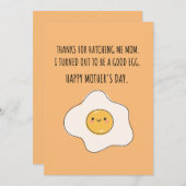 DANK JE, MAM, IK BEN EEN GOED EI  FEESTDAGENKAART (Voorkant / Achterkant)