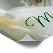 Dank je mam liefde azalea bloem gepersonaliseerd poster (Hoek)