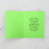 Dank je, mam, Lily of the Valley Bedankkaart (Binnen)