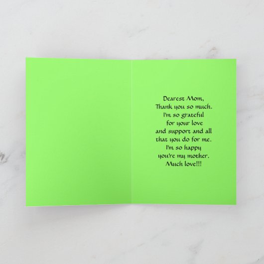 Dank je, mam, Lily of the Valley Bedankkaart (Binnen)