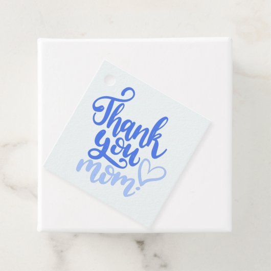 Dank je mam met hart blauw cadeau Labels (In situ)