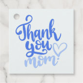Dank je mam met hart blauw cadeau Labels (Voorkant)