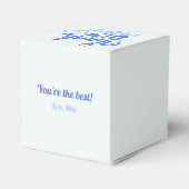 Dank je mam met hart blauw geschenkdoos bedankdoosjes (Achterkant)