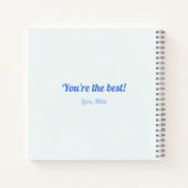 Dank je mam met hart blauw Notitieboek (Achterkant)