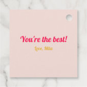 Dank je mam met hart roze cadeau Labels (Achterkant)