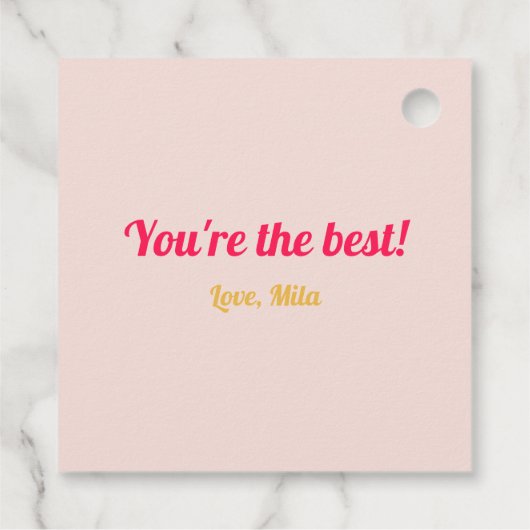 Dank je mam met hart roze cadeau Labels (Achterkant)