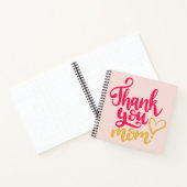 Dank je mam met hart roze notitieboek (Binnen)