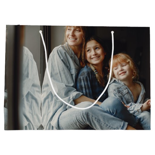 Dank je, mam | Moederdag Foto Geschenkzak Groot Cadeauzakje (Achterkant)