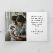 Dank je mam sinaasappel minimal modern bloemen kaart (Binnen)