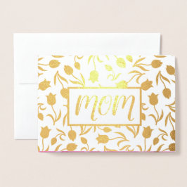 Dank je, mam. Tulp Painting Luxury Folie Kaarten