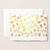 Dank je, mam. Tulp Painting Luxury Folie Kaarten (Met envelop)