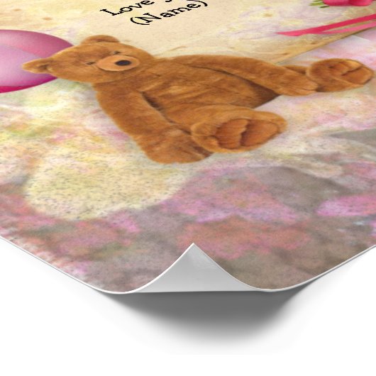 Dank je mama (aanpasbaar) poster (Hoek)