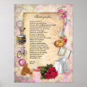 Dank je mama (aanpasbaar) poster (Voorkant)