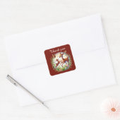 Dank je, mama baby vierkante sticker (Envelop)