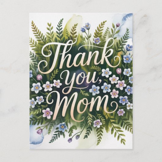 Dank je, mama briefkaart (Voorkant)
