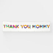 Dank je, mama kleurrijk spandoek (Horizontaal)