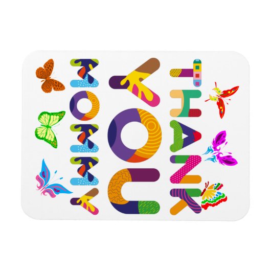 Dank je mama. magneet (Horizontaal)