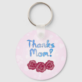 Dank je, mama, met anjer voor Moederdag Sleutelhanger