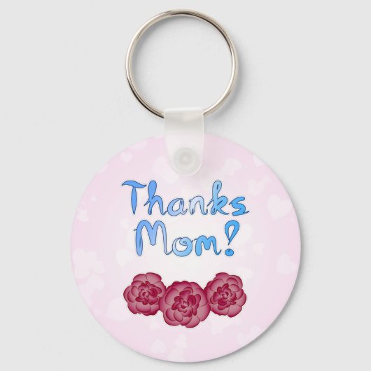 Dank je, mama, met anjer voor Moederdag Sleutelhanger (Voorkant)
