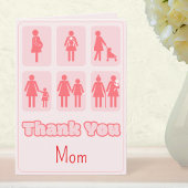Dank je, mama Moederschap Reis Moedersdag Kaart