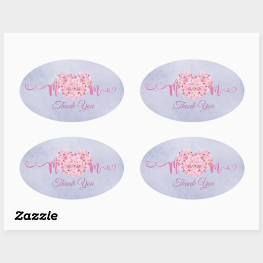 Dank je mama ovale sticker (Vel)