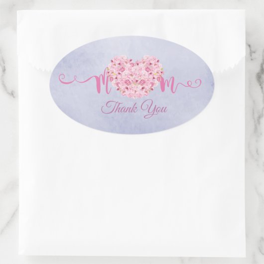 Dank je mama ovale sticker (Tas)