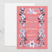 Dank je, mama Scandinavische volkskunst waardering Feestdagenkaart (Voorkant / Achterkant)