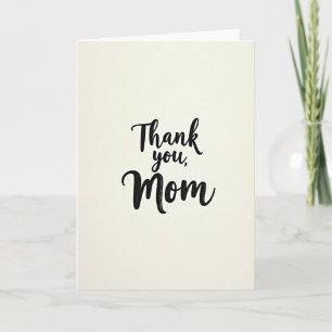 Dank je, mama script art card kaart