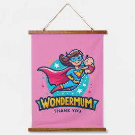 Dank je, mama! T-Shirt Hangend Wandkleed