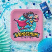 Dank je, mama! T-Shirt Papieren Bordje (Feest)